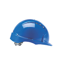 JSP EVO3 Comfort Plus Adjustable Slip Vented Safety Helmet Blue