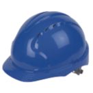 JSP EVO3 Comfort Plus Adjustable Slip Vented Safety Helmet Blue