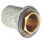 Deta Flanged Conduit Couplers 25mm Silver 10 Pack