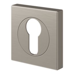 Cooke & Lewis Lormel Euro Escutcheon (Pair) Satin Nickel 52mm