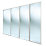 Spacepro Classic 4-Door Sliding Wardrobe Door Kit Cashmere Frame Mirror Panel 2978mm x 2260mm