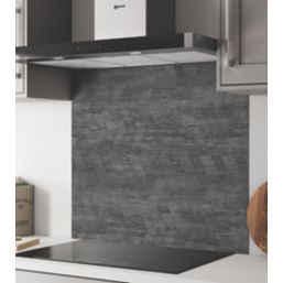 Wilsonart  Concrete Chevron Wide Hob Splashback 900mm x 800mm x 4mm
