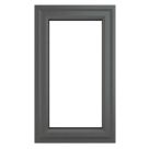 Crystal  Left-Hand Opening Clear Triple-Glazed Casement Anthracite on White uPVC Window 610mm x 1115mm