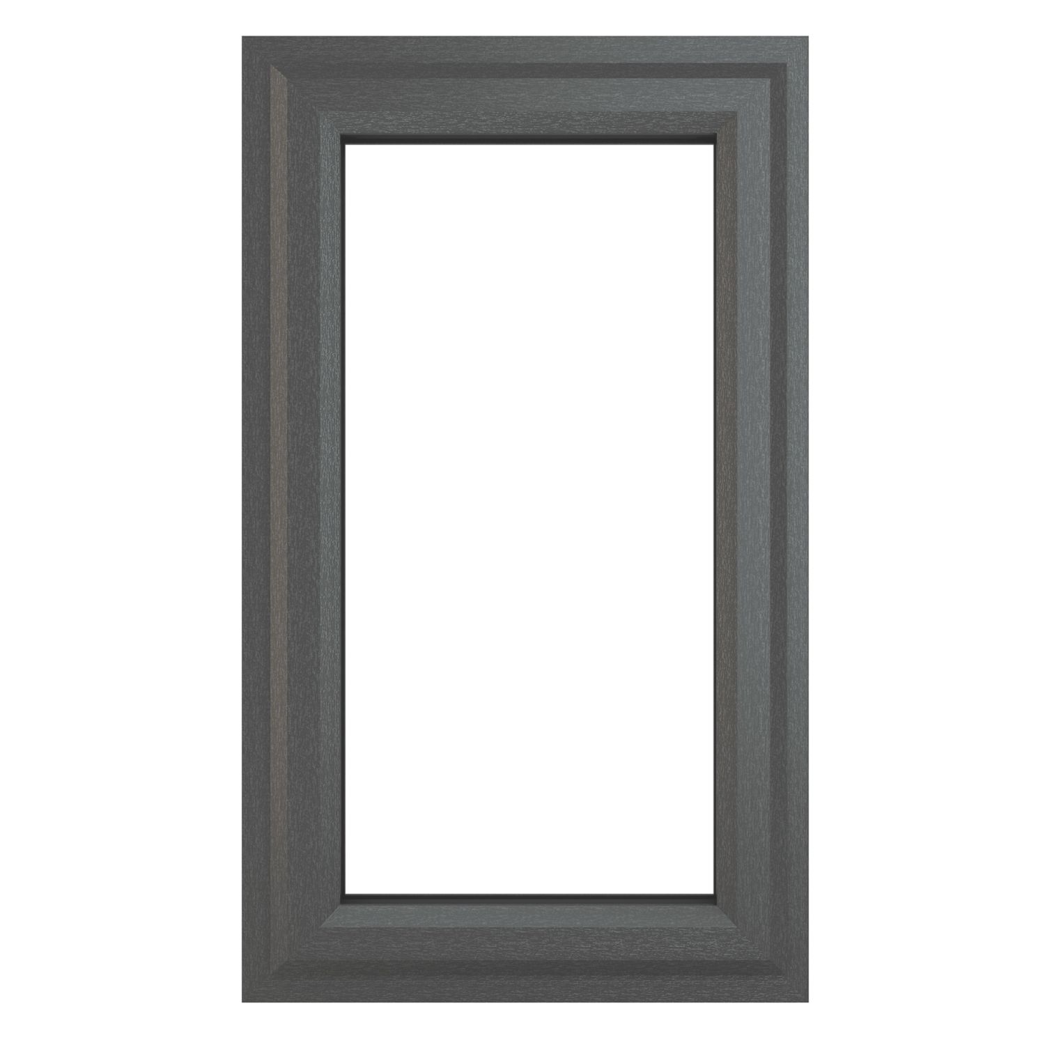Crystal Left-Hand Opening Clear Triple-Glazed Casement Anthracite on White uPVC Window 610mm x 1115mm (760JN)