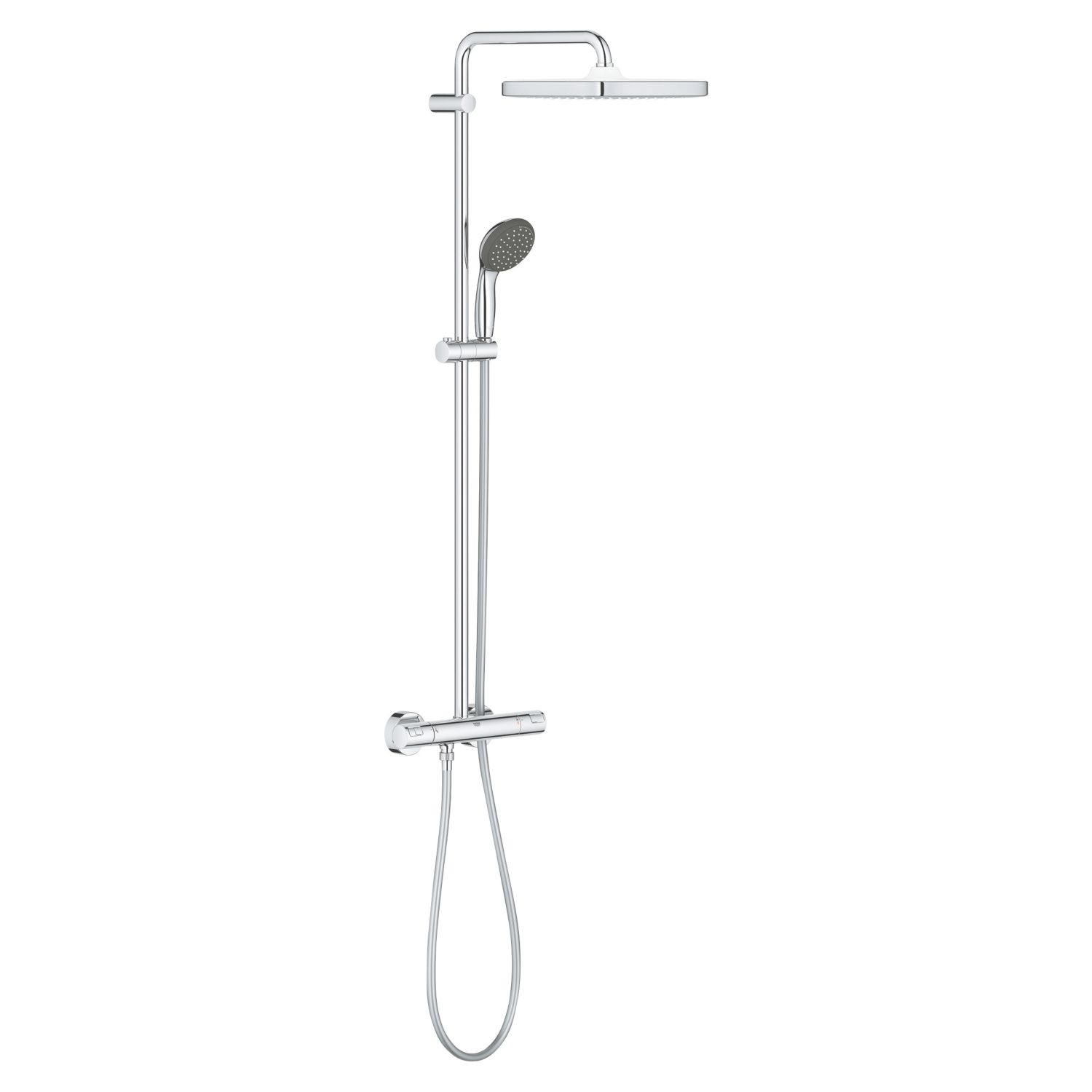 Grohe Vitalio Start 250 Cube HP/Combi Flexible Exposed Chrome Thermostatic Mixer Shower (760PJ)