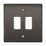 British General Nexus Grid 2-Module Grid Faceplate Black Nickel