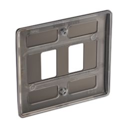 British General Nexus Grid 2-Module Grid Faceplate Black Nickel