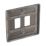 British General Nexus Grid 2-Module Grid Faceplate Black Nickel