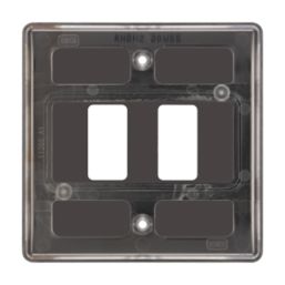 British General Nexus Grid 2-Module Grid Faceplate Black Nickel