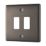British General Nexus Grid 2-Module Grid Faceplate Black Nickel