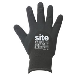 Site  Thermal Nitrile Gloves Black Large