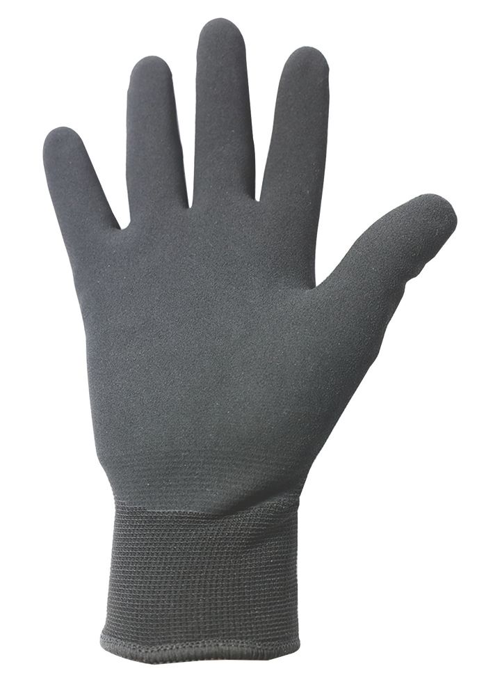 Site Thermal Nitrile Gloves Black Large - Screwfix