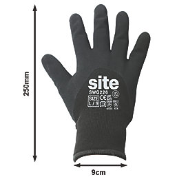 Site  Thermal Nitrile Gloves Black Large