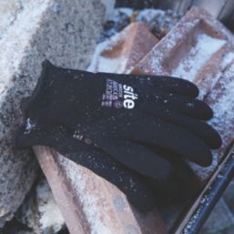 Site  Thermal Nitrile Gloves Black Large