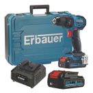 Erbauer ECCD18-Li 18V 2 x 2.0Ah Li-Ion EXT Brushless Cordless Compact Combi Drill