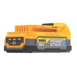 DEWALT, Pack 2 batteries + chargeur Powerstack 18V 1.7Ah