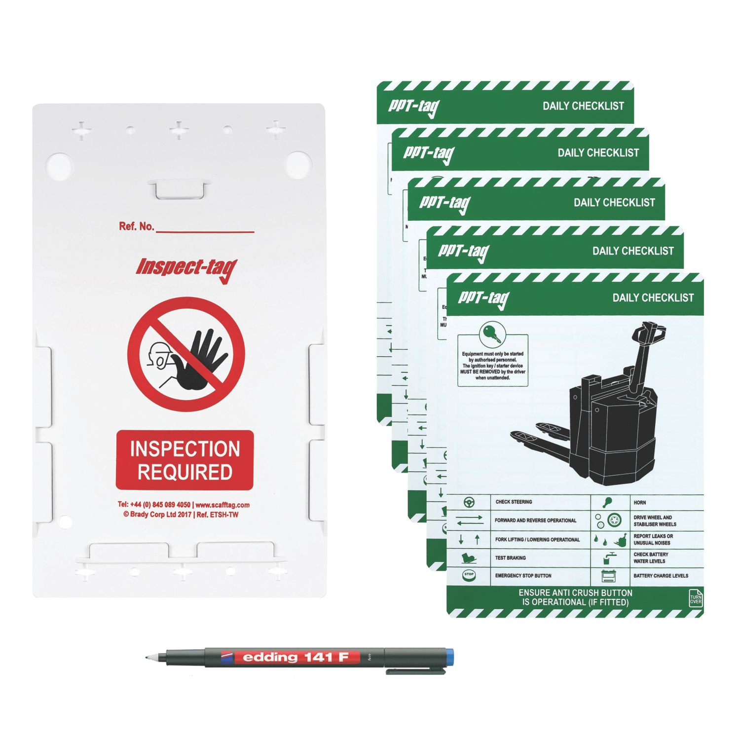Scafftag Powered Pallet Truck Tag Kit 7 Pieces (760YU)