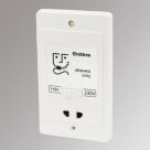 Crabtree Capital 2-Gang Dual Voltage Shaver Socket 115 / 230V White