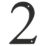 Fab & Fix Door Numeral 2 Black 80mm