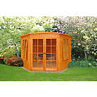 Shire Hampton 7' 6" x 7' 6" (Nominal) Pent Shiplap T&G Timber Summerhouse with Assembly