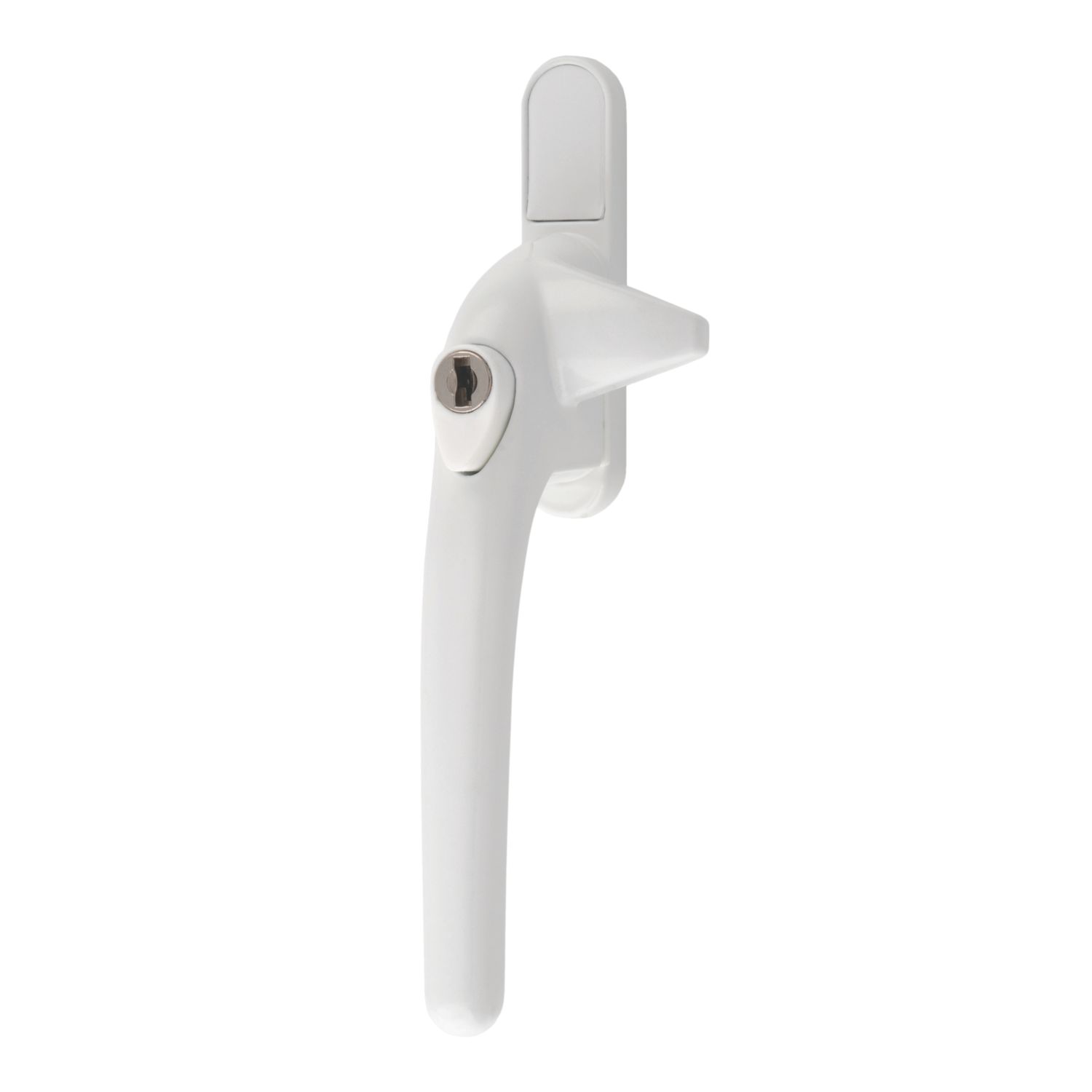 Smith & Locke Left-Handed Cockspur Window Handle White (761CH)