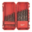 Milwaukee  Round Shank Metal Drill Bit Set 19 Pieces