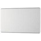 LAP  2-Gang Blanking Plate Brushed Stainless Steel