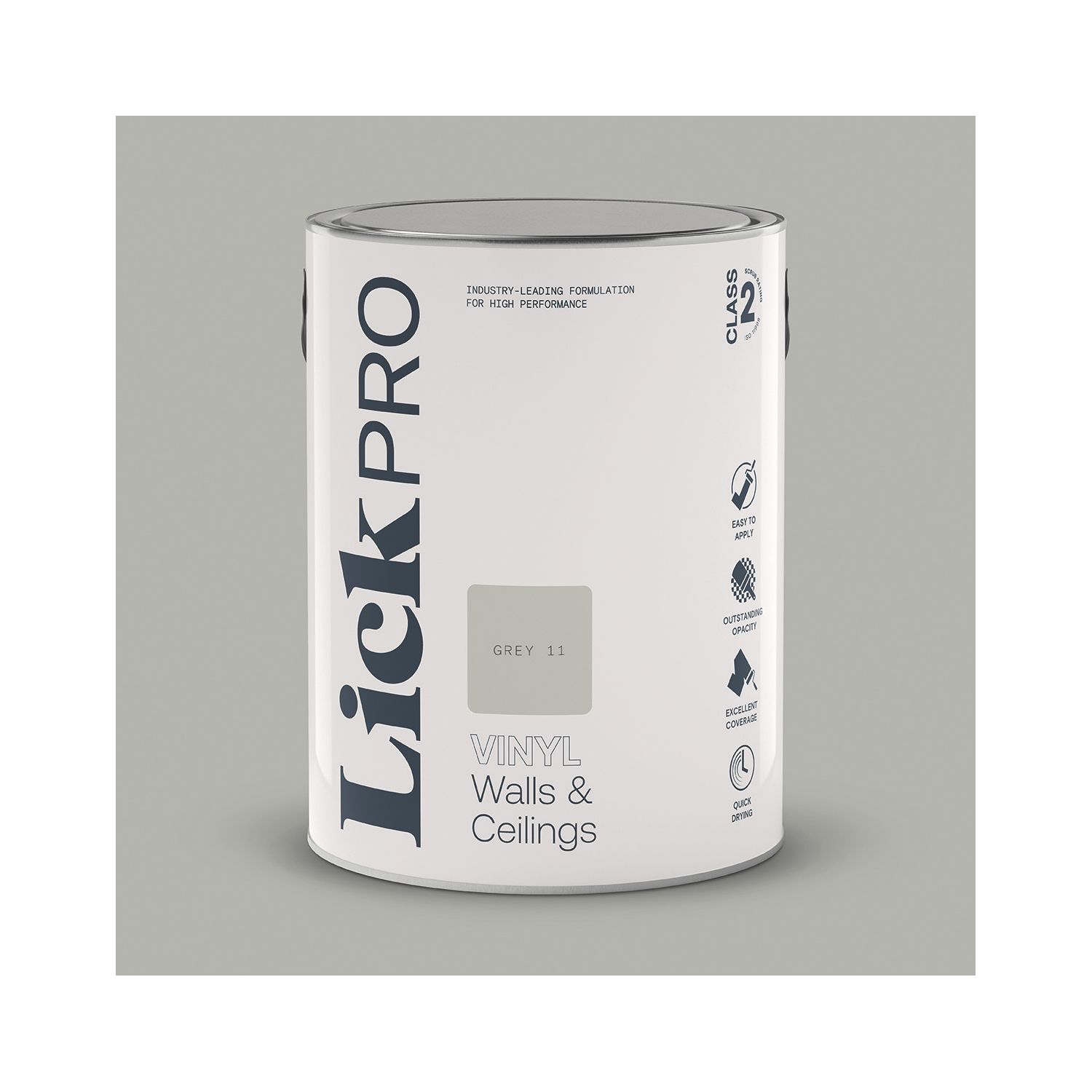 LickPro 5Ltr Grey 11 Vinyl Matt Emulsion Paint (761TM)