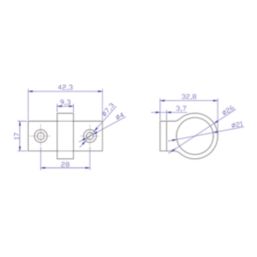 Smith & Locke Sash Window Ring Pull Satin Chrome 42mm x 33mm