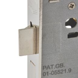 Smith & Locke Fire Rated  3 Lever Nickel-Plated Mortice Sashlock 65mm Case - 44mm Backset