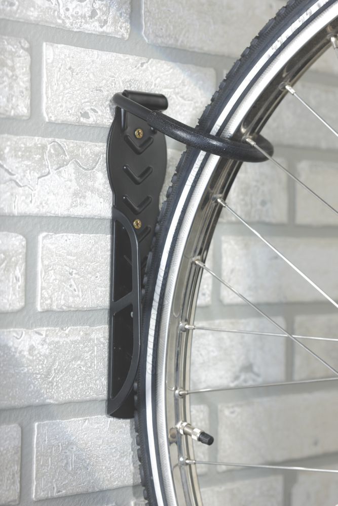 Mottez Bike Hook on Plate Black 261 x 110mm Screwfix