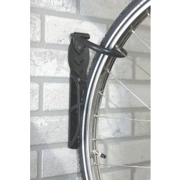 Mottez Bike Hook on Plate Black 261 x 110mm - Screwfix