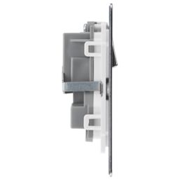 LAP  13A 2-Gang DP Switched Plug Socket Polished Chrome  with White Inserts 5 Pack