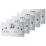 LAP  13A 2-Gang DP Switched Plug Socket Polished Chrome  with White Inserts 5 Pack