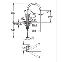 Grohe Start Cumbria Single Lever Kitchen Sink Mixer Tap Supersteel