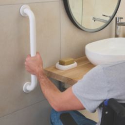 Glomma Straight Household Grab Rail White 450mm