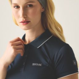 Regatta Remex II Womens Polo Shirt Navy Solid Size 12