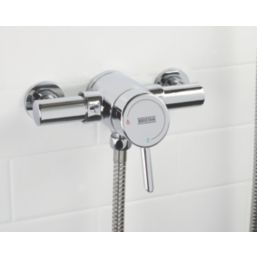 Bristan Acute2 HP/Combi Flexible Exposed Chrome-Plated Thermostatic Shower Valve with Riser Kit