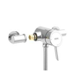 Bristan Acute2 HP/Combi Flexible Exposed Chrome-Plated Thermostatic Shower Valve with Riser Kit
