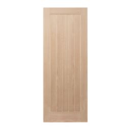 Unfinished Oak Wooden Cottage Internal Door 2040mm x 726mm