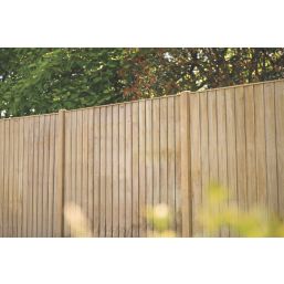 Forest Vertical Board Closeboard  Fence Panels Natural Timber 6' x 5' Pack of 3