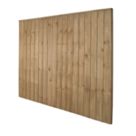 Forest Vertical Board Closeboard  Fence Panels Natural Timber 6' x 5' Pack of 3