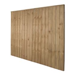 Forest Vertical Board Closeboard  Fence Panels Natural Timber 6' x 5' Pack of 3