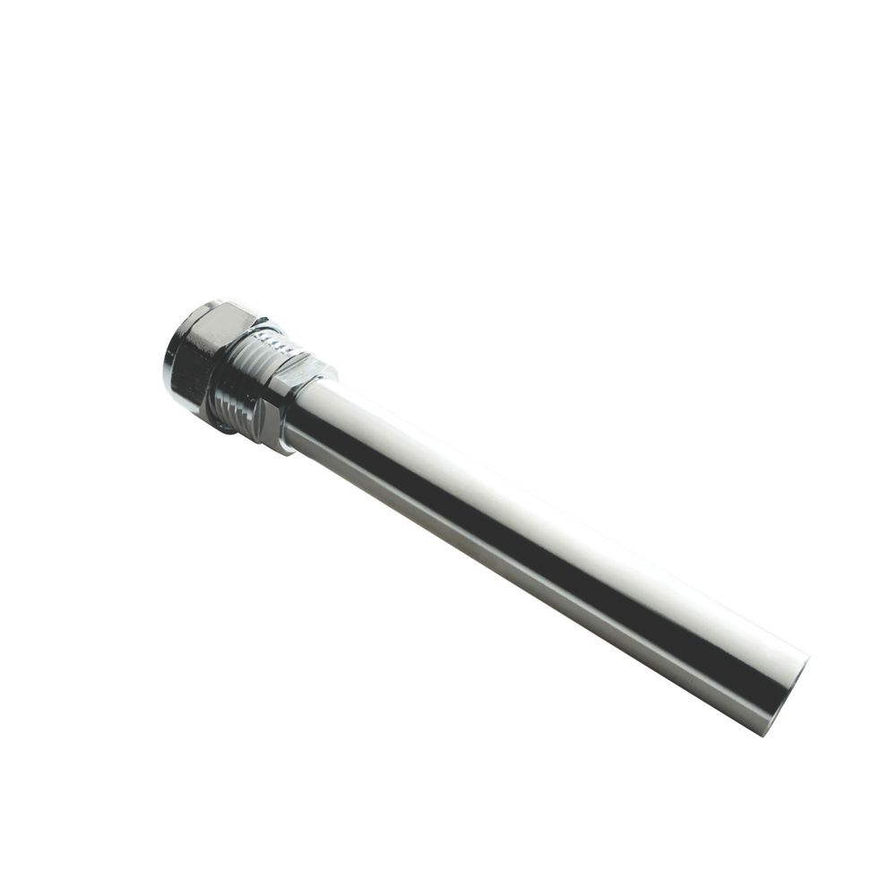 Flomasta 1/2" BSP Male Taper x 15mm Compression TRV Extension Piece 121mm  Chrome
