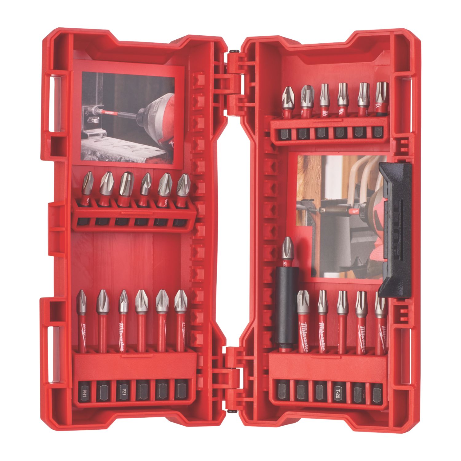 Milwaukee SHOCKWAVE 1/4" Hex Shank Mixed Impact Duty Bit Set 25 Pieces (762GE)