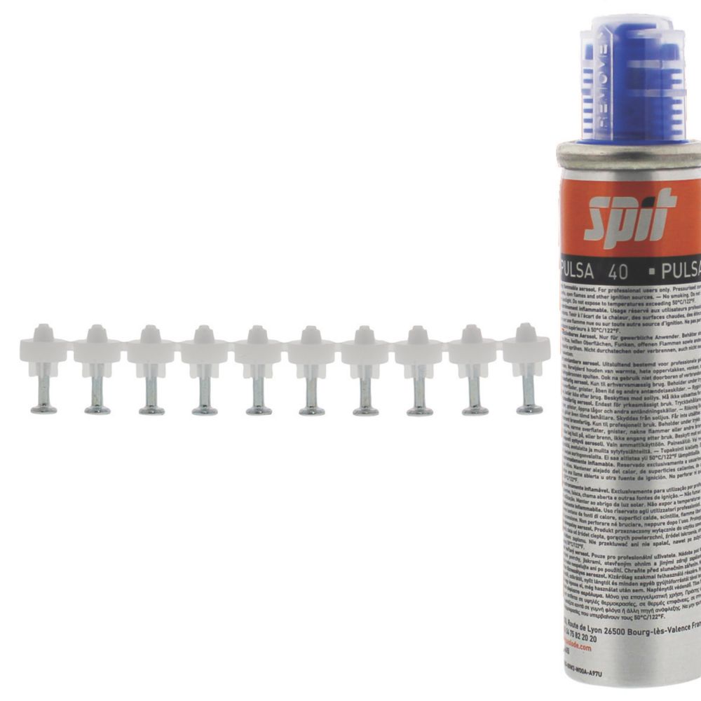 Spit ZincPlated CG6 Collated Nails 6.3mm x 25mm 500 Pack Screwfix