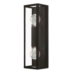 Eglo Amezola Twin Bathroom Wall Light Black