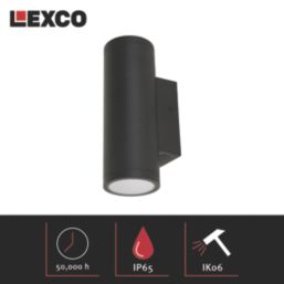 Lexco Alruba Outdoor LED Wall Light Black 23W 3500lm