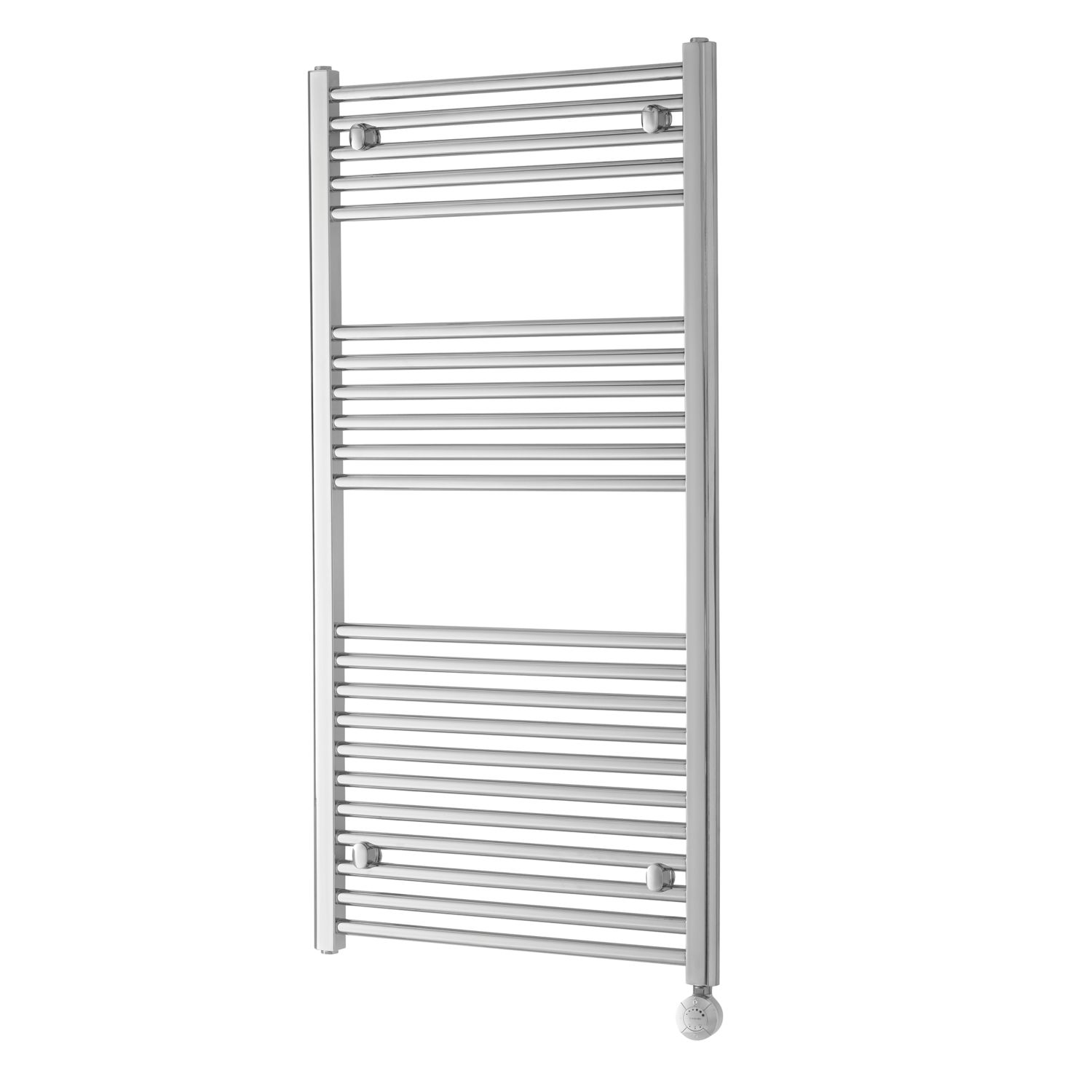Towelrads 1186mm x 600mm 1365BTU Chrome Flat Electric Towel Radiator (762RY)