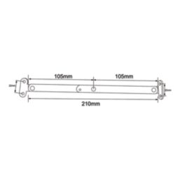 Essentials  Satin Silver Flap Stay Hinge 200-350mm